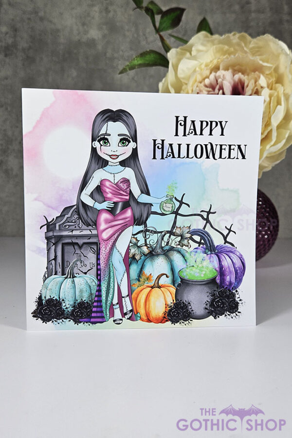 Stitched Up Sally Lady Happy Halloween Card