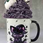Witch's Black Cat and Ghosts Gothic Mug