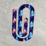 Ghosts Gothic Print Metal Giant Paperclip Bookmark