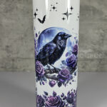 Raven & Purple Roses Gothic 20oz Straight Tumbler