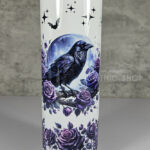 Raven & Purple Roses Gothic 20oz Straight Tumbler
