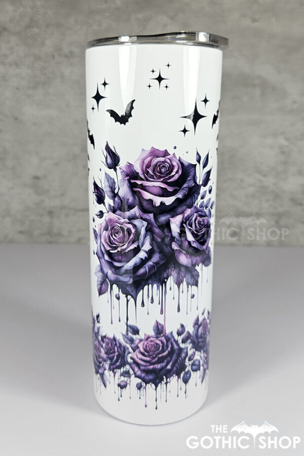 Bleeding Purple Roses Gothic 20oz Straight Tumbler