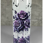 Bleeding Purple Roses Gothic 20oz Straight Tumbler
