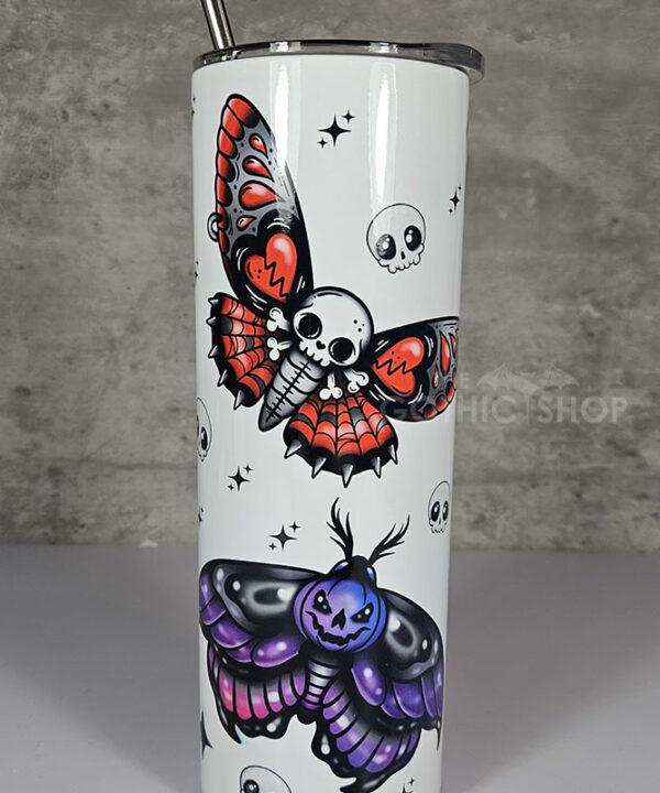 Red Emo Deathmoths & Purple Hallomoths Halloween 20oz Straight Tumbler SECOND