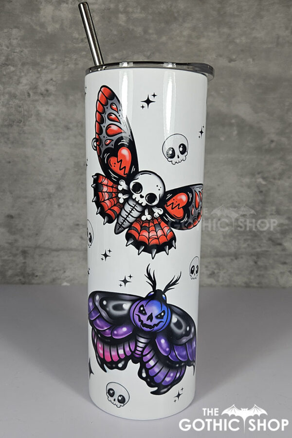 Red Emo Deathmoths & Purple Hallomoths Halloween 20oz Straight Tumbler SECOND