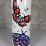 Red Emo Deathmoths & Purple Hallomoths Halloween 20oz Straight Tumbler SECOND
