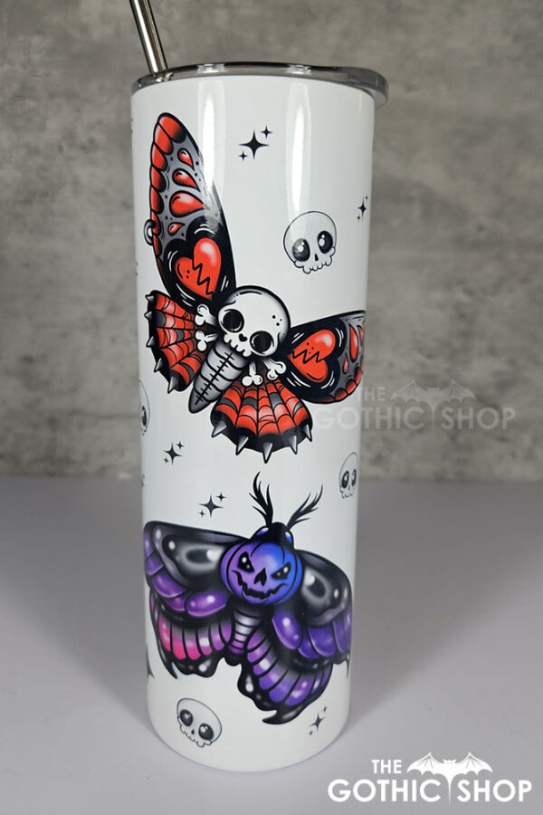 Red Emo Deathmoths & Purple Hallomoths Halloween 20oz Straight Tumbler SECOND