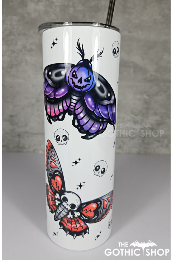 Red Emo Deathmoths & Purple Hallomoths Halloween 20oz Straight Tumbler SECOND