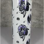 Stay Spooky Purple Bats & Planchetters Halloween 20oz Straight Tumbler