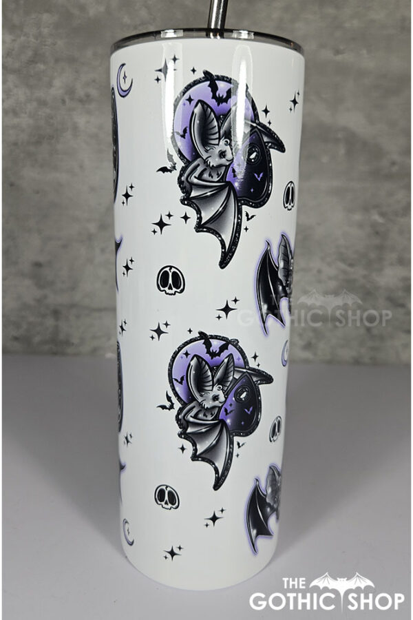 Stay Spooky Purple Bats & Planchetters Halloween 20oz Straight Tumbler