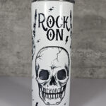 Rock On Skull & Metal Horns 20oz Straight Tumbler
