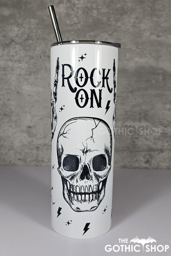 Rock On Skull & Metal Horns 20oz Straight Tumbler