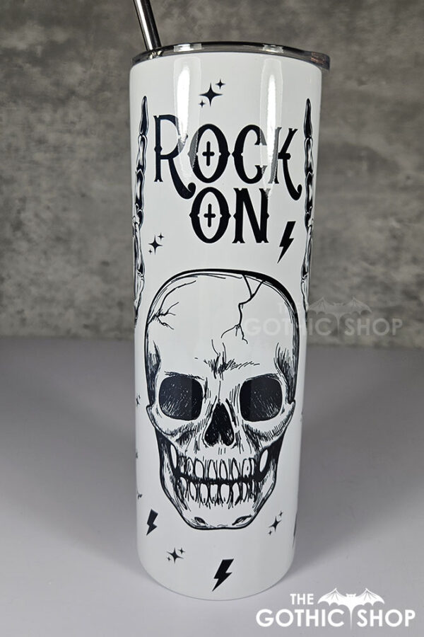 Rock On Skull & Metal Horns 20oz Straight Tumbler
