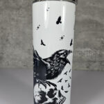 Raven & Skull Gothic Print 20oz Straight Tumbler V2