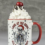 Skeleton Festive & Sh*t Christmas Gothic Mug