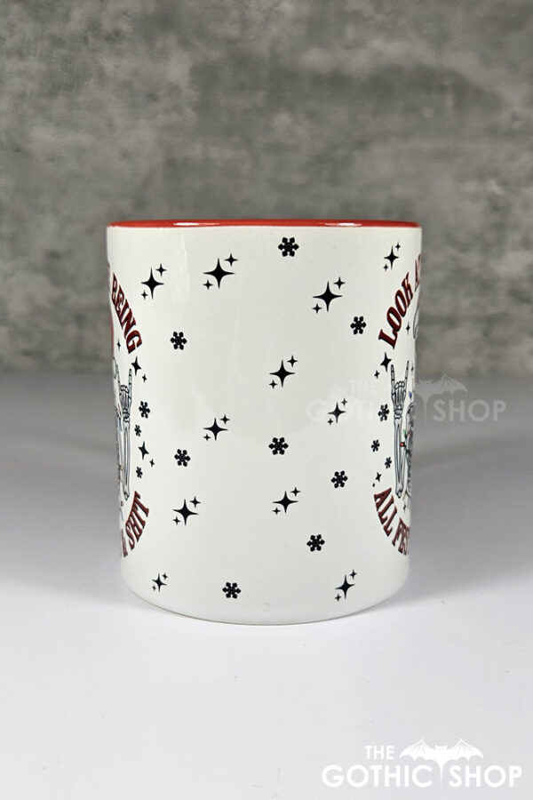 Skeleton Festive & Sh*t Christmas Gothic Mug