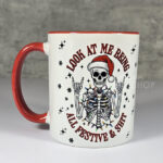 Skeleton Festive & Sh*t Christmas Gothic Mug