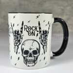 Rock On Skull & Metal Horns Gothic Mug