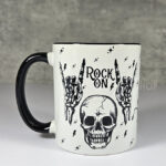 Rock On Skull & Metal Horns Gothic Mug