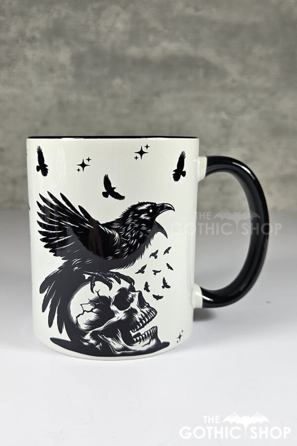 Raven & Skull Gothic Print Gothic Mug
