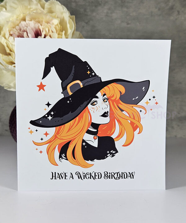 Merida Orange Hair Witch & Freckles Wicked Birthday Greetings Card