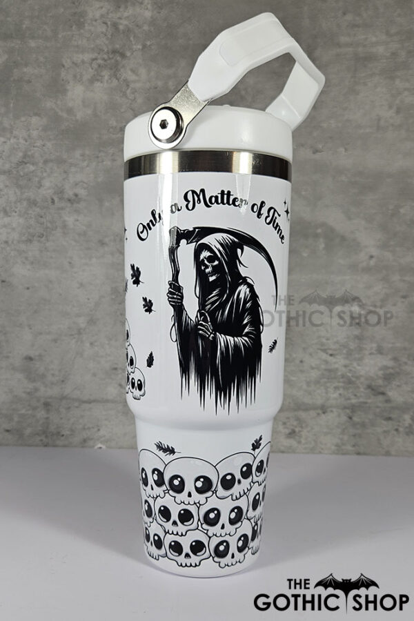Only a Matter of Time Grim Reaper 30oz Gothic Travel Tumbler