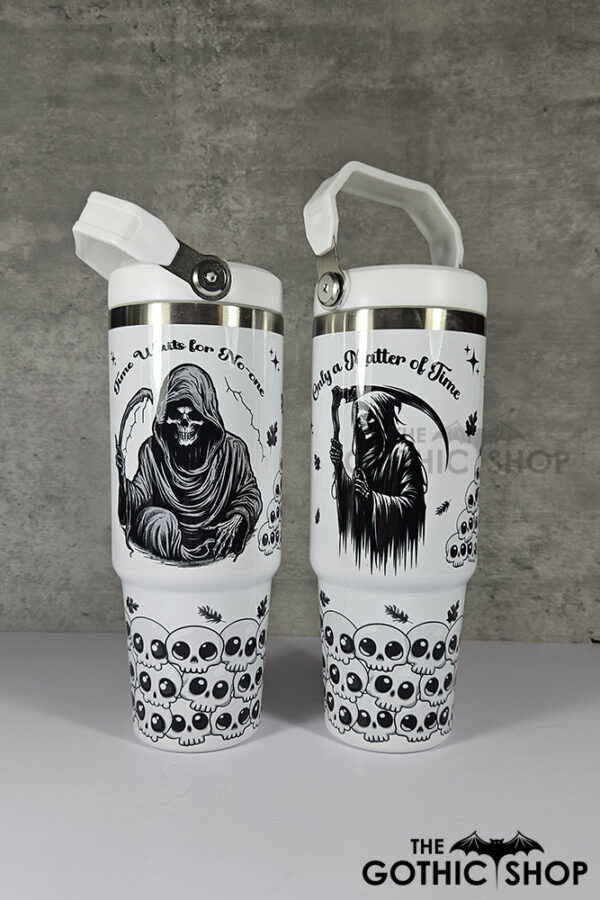 Only a Matter of Time Grim Reaper 30oz Gothic Travel Tumblers