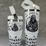 Time Waits for No-one Grim Reaper 30oz AND 20oz Gothic Travel Tumbler