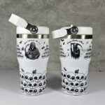 Only a Matter of Time Grim Reaper 20oz Gothic White Travel Tumblers