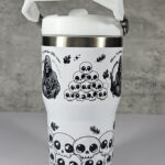 Time Waits for No-one Grim Reaper 20oz Gothic White Travel Tumbler