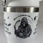 Time Waits for No-one Grim Reaper 20oz Gothic White Travel Tumbler