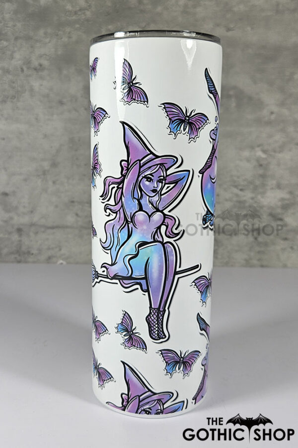 Pastel Witches in Cauldrons 3D Effect 20oz Straight Tumbler