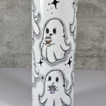 Ghostie Ghostbucks Halloween 3D Sticker Effect 20oz Straight Tumbler