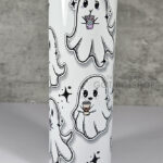 Ghostie Ghostbucks Halloween 3D Sticker Effect 20oz Straight Tumbler