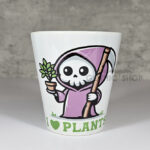 Love Plants Light Purple Grim Reaper Gothic Halloween Small Plant Pot