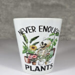Never Enough Plants Skeleton Gothic Halloween Small Plant Pot