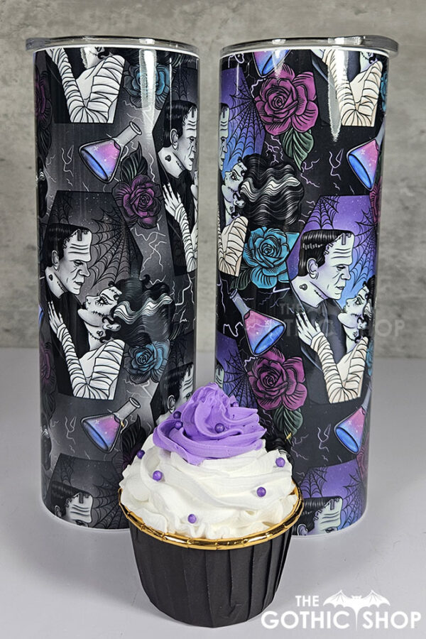 Frankenstein & Bride Purple Coffin Gothic 20oz Straight Tumbler