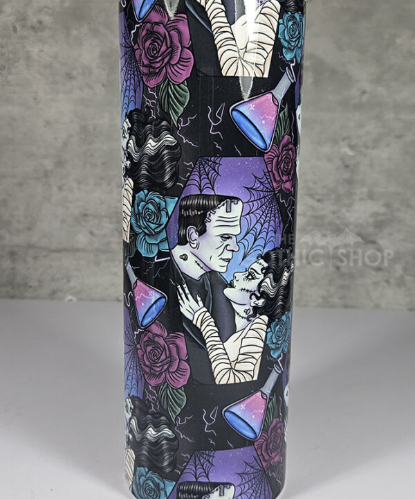 Frankenstein & Bride Purple Coffin Gothic 20oz Straight Tumbler