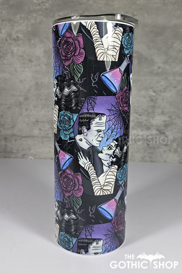 Frankenstein & Bride Purple Coffin Gothic 20oz Straight Tumbler