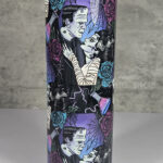 Frankenstein & Bride Purple Coffin Gothic 20oz Straight Tumbler
