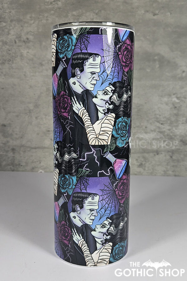 Frankenstein & Bride Purple Coffin Gothic 20oz Straight Tumbler