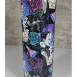 Frankenstein & Bride Purple Coffin Gothic 20oz Straight Tumbler