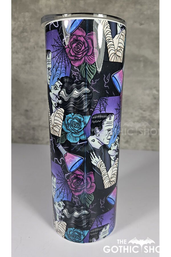 Frankenstein & Bride Purple Coffin Gothic 20oz Straight Tumbler