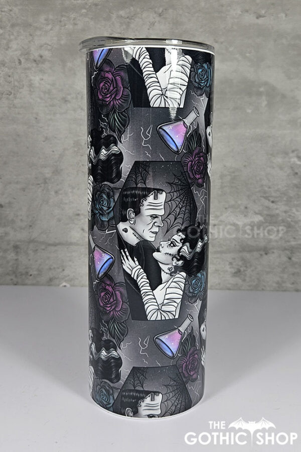 Frankenstein & Bride Grey Coffin Gothic 20oz Straight Tumbler