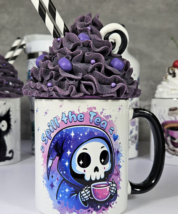 Spill the Tea Grim Reaper Gothic Mug Gift
