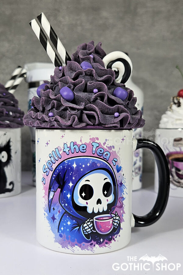 Spill the Tea Grim Reaper Gothic Mug Gift