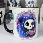Spill the Tea Grim Reaper Gothic Mug Gift