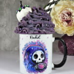 spill the tea grim reaper gothic mug gift with option to personalise