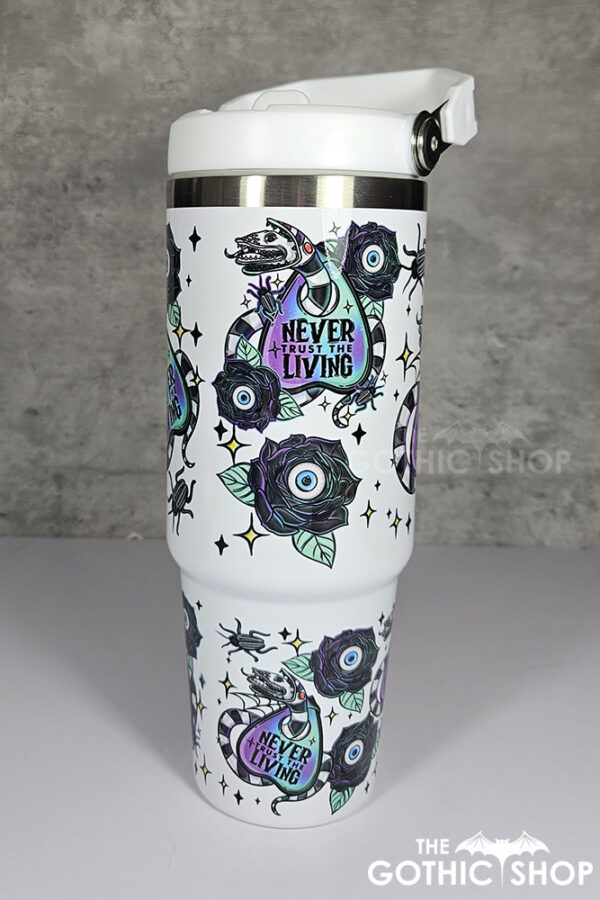 Never Trust The Living Sandworm & Planchette 30oz Travel Tumbler
