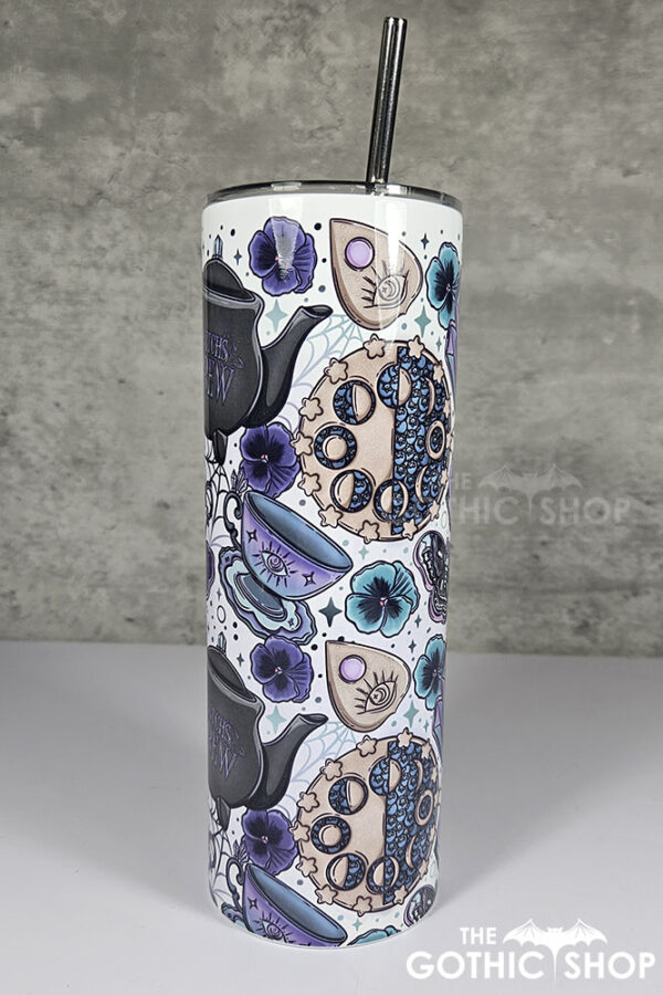 Witch's Brew PoisonBerry Pie Tea Party White Witchy 20oz Straight Tumbler